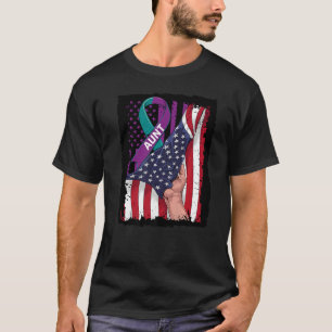 In Memory of my Aunt Suicide Awareness American Fl T-Shirt