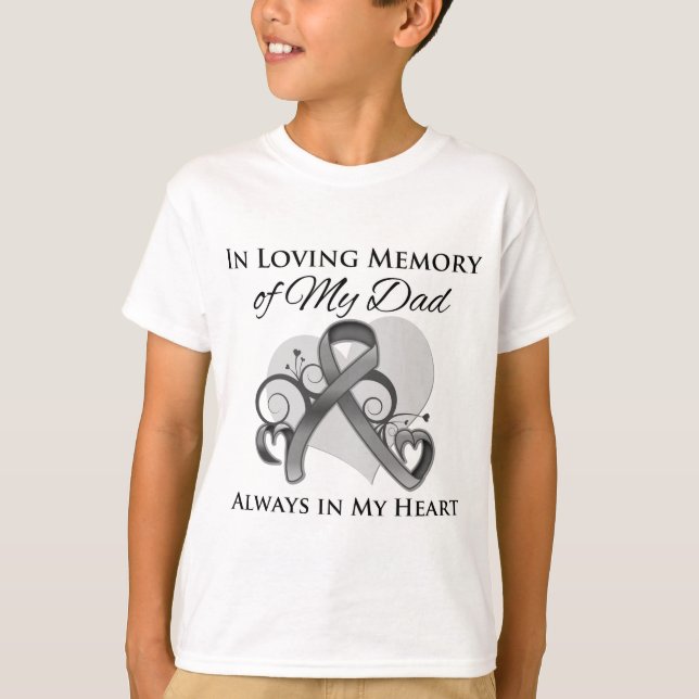 In Memory of My Dad - Brain Cancer T-Shirt (Front)
