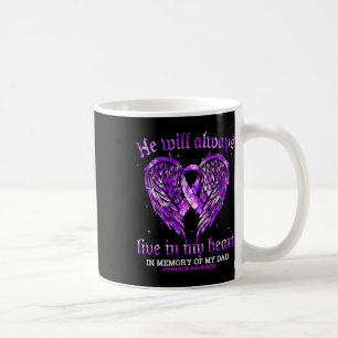 In Memory Of My Dad Overdose Awareness Angel Wing  Coffee Mug