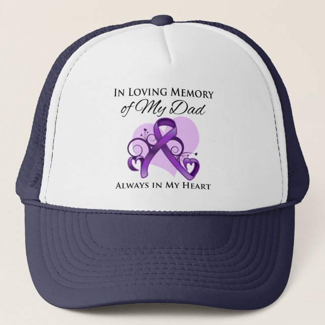 In Memory of My Dad - Pancreatic Cancer Trucker Hat (Front)