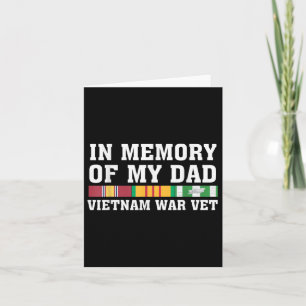 In Memory Of My Dad Vietnam Veteran Family Matchin Card