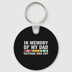 In Memory Of My Dad Vietnam Veteran Family Matchin Key Ring