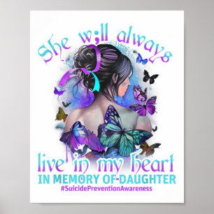 In Memory Of My Daughter Suicide Prevention Awaren Poster