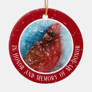 In Memory of My Donor Transplant Christmas Ceramic Ornament
