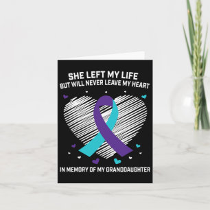 In Memory Of My Granddaughter Suicide Awareness Pr Card