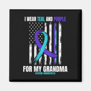 In Memory Of My Grandma Suicide Awareness Flag Byc Magnet