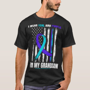 In Memory Of My Grandson Suicide Awareness Flag Ba T-Shirt