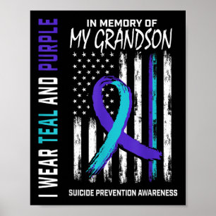 In Memory Of My Grandson Suicide Awareness Prevent Poster