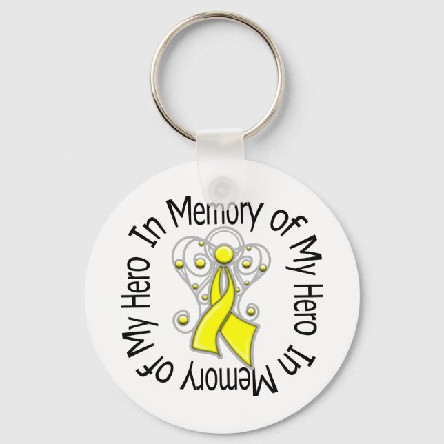 In Memory of My Hero Suicide Prevention Key Ring (Front)