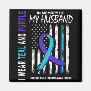 In Memory Of My Husband Suicide Awareness Preventi Magnet