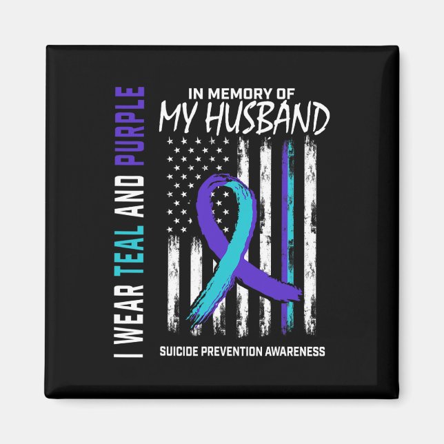 In Memory Of My Husband Suicide Awareness Preventi Magnet (Front)