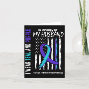 In Memory Of My Husbynd Suicide Awareness Preventi Card