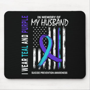 In Memory Of My Husbynd Suicide Awareness Preventi Mouse Pad