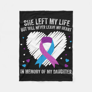 In Memory Of My Loving Daughter Suicide Prevention Fleece Blanket