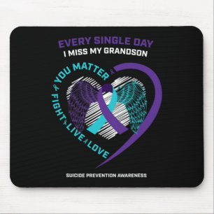 In Memory Of My Loving Grandson Suicide Prevention Mouse Pad