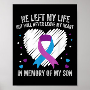 In Memory Of My Loving Son Suicide Prevention Awar Poster