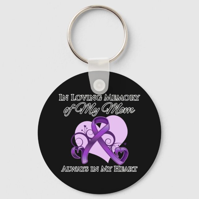 In Memory of My Mum - Pancreatic Cancer Key Ring (Front)
