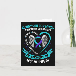 In Memory Of My Nephew Suicide Awareness Preventio Card