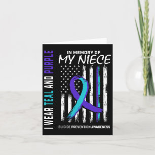 In Memory Of My Niece Suicide Awareness Prevention Card