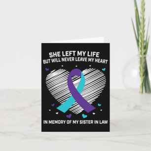 In Memory Of My Sister In Law Suicide Awareness Pr Card