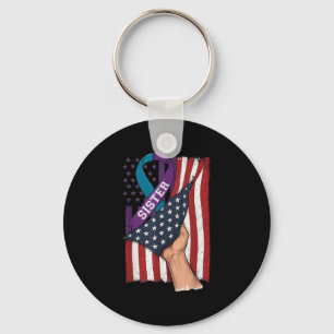 In Memory Of My Sister Suicide Prevention Awarenes Key Ring