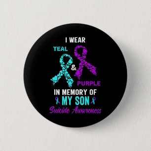 In Memory Of My Son Mum Dad Suicide Prevention Awa 6 Cm Round Badge