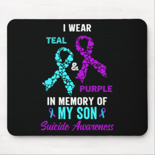 In Memory Of My Son Mum Dad Suicide Prevention Awa Mouse Pad