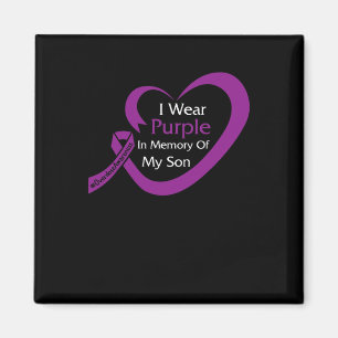 In Memory Of My Son Overdose Awareness Heart Ribbo Magnet