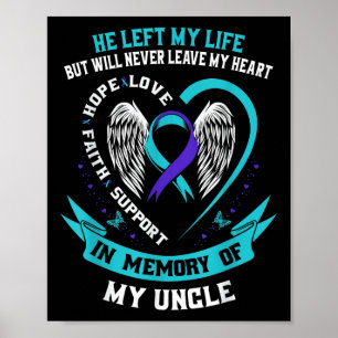 In Memory Of My Uncle Suicide Awareness Loss Of Lo Poster