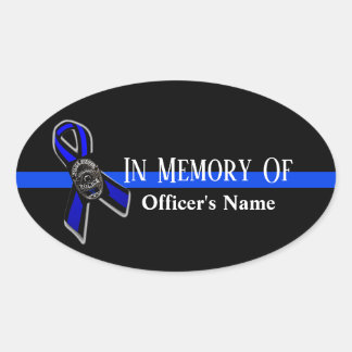 IN MEMORY OF OFFICER SUPPORT POLICE BUMPER STICKER
