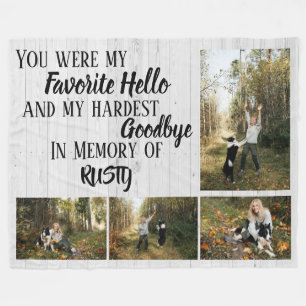 In Memory of Pet Fleece Blanket
