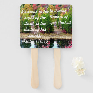 In Memory of Psalm 116:15 Hand Fan