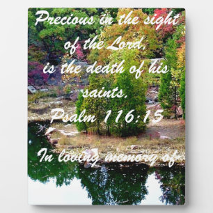 In Memory of Psalm 116:15 Plaque
