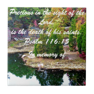In Memory of Psalm 116:15 Tile