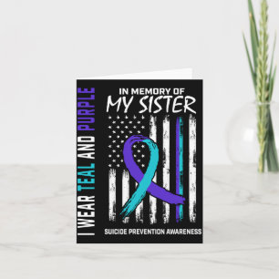 In Memory Of Sister Suicide Awareness Prevention Card