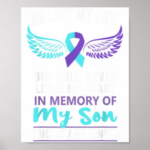 In Memory Of Son Suicide Awareness Prevention  Poster
