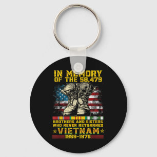 In Memory Of The 58479 Brothers And Sisters Vietna Key Ring