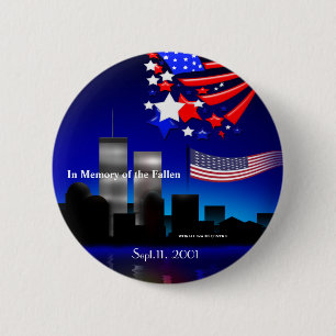 In Memory of the Fallen Sept 11 Memorial Button