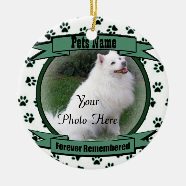 In Memory of Your Pet Forever Remembered Ornament (Front)