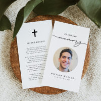 In Memory Photo Funeral Memorial Prayer Cards
