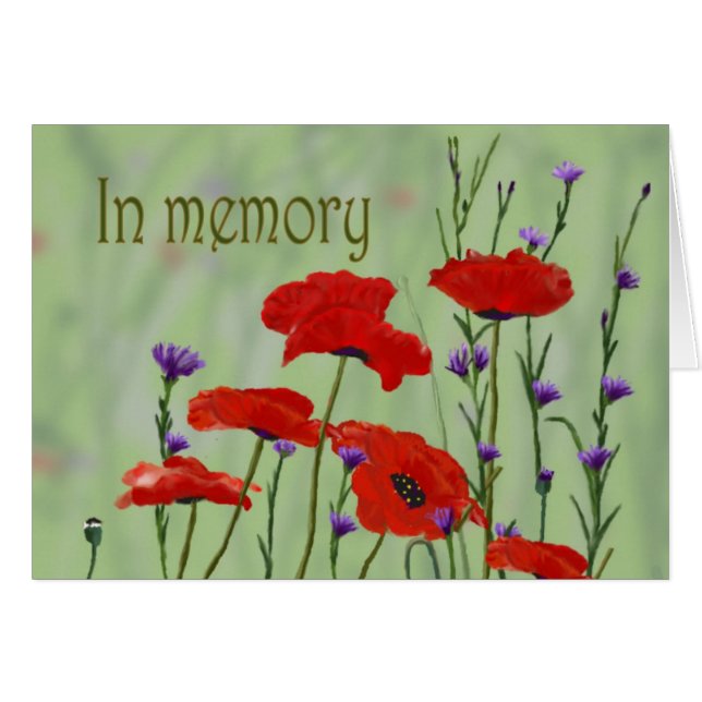 In Memory Poppies Customise it (Front Horizontal)