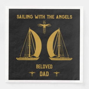 In Memory Sailer Boater Funeral Napkin