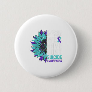 In Memory Suicide Awareness, Prevention Sunflower 6 Cm Round Badge