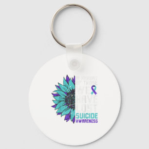 In Memory Suicide Awareness, Prevention Sunflower  Key Ring