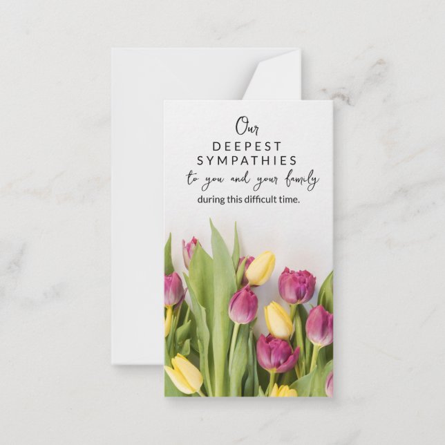 In Memory Sympathy Memorial Angel florist card (Front)