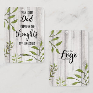 In Memory Sympathy Memorial Angel keepsake gift Business Card