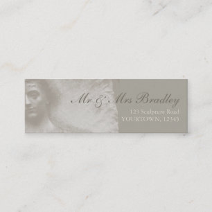 In Memory Woman and Flowers Business Card
