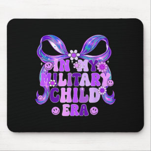 in Military Child Era Coquette Bow Purple Up for Mouse Pad