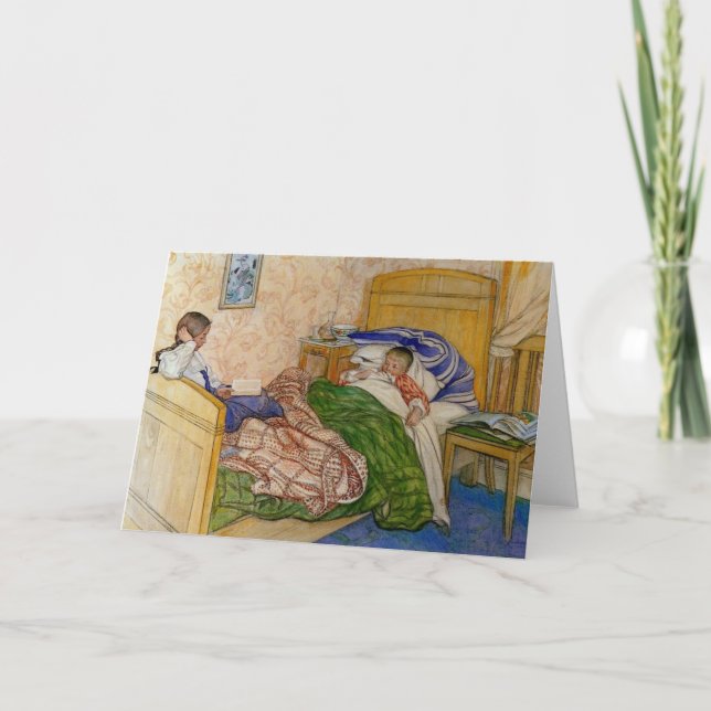 In Mom's Bed 1908 Card (Front)