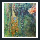 In Monet's Hanging Gardens - collage art Poster<br><div class="desc">I like to turn Monet images sideways to present them as different garden settings,  in this case for a Fragonard lady in a swing and a Klimt lady wearing a flowery garment.</div>